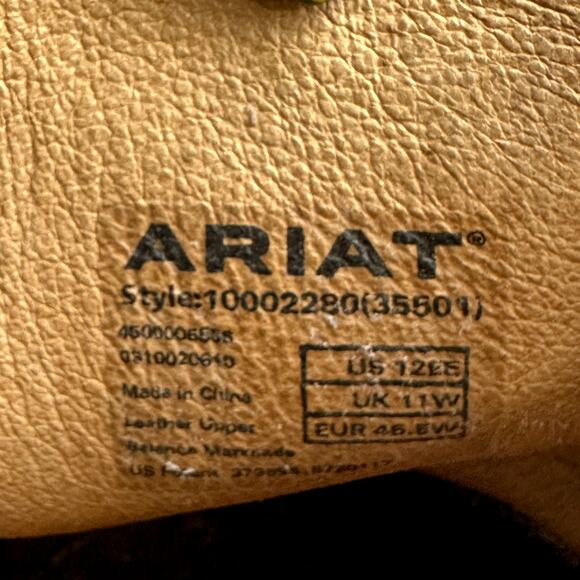Ariat Heritage Roper Cowboy Boots Mid Calf Leather Duratread Western Black 12 main image 5
